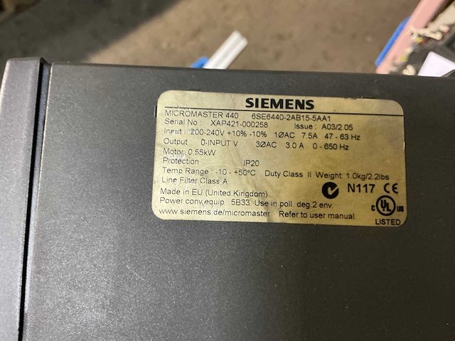 Siemens micromaster 440 frequentieregelaar (3x) - afbeelding 4 van  4