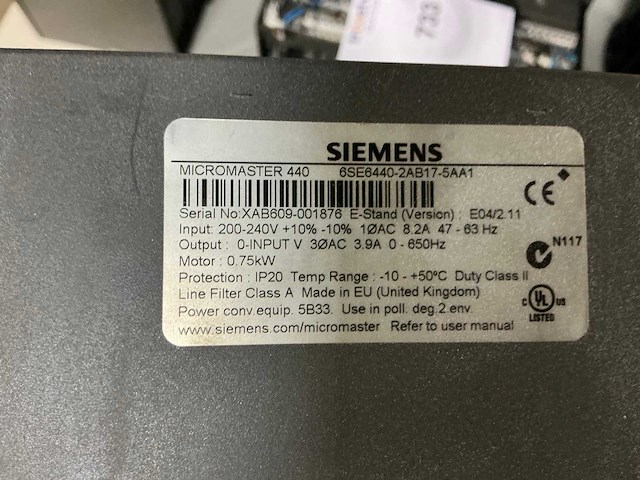 Siemens micromaster 440 frequentieregelaar (3x) - afbeelding 3 van  3