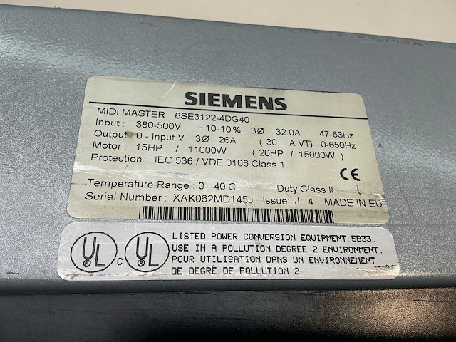 Siemens midi master 6se3122-4dg40 frequentieregelaar - afbeelding 7 van  7