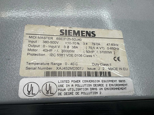 Siemens midi master 6se3125-5dj40 frequentieregelaar - afbeelding 3 van  3