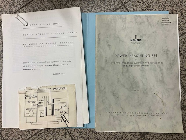 Siemens ms 507/1 e vintage power measuring set - afbeelding 5 van  9
