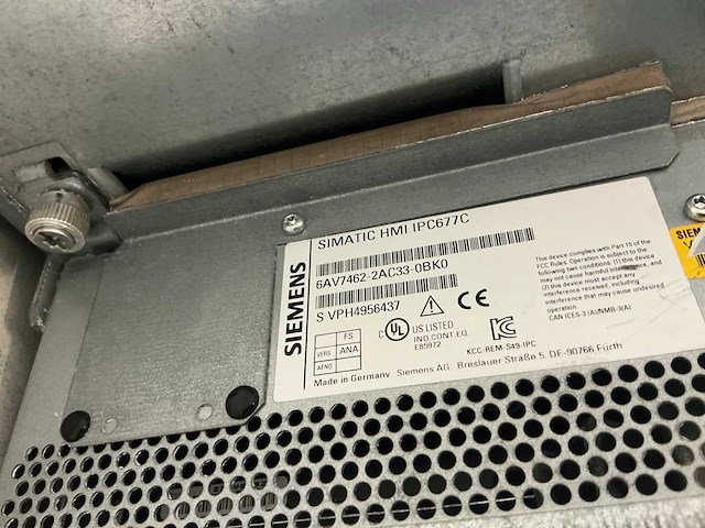Siemens simatic hmi ipc677c bedieningspaneel - afbeelding 5 van  6