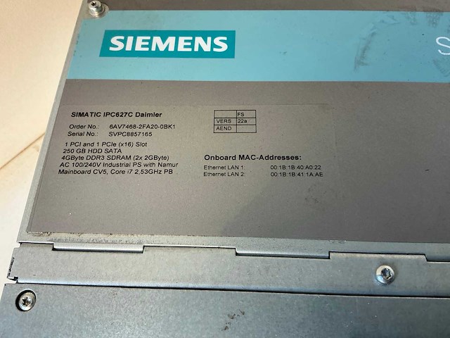Siemens simatic ipc627c box pc (2x) - afbeelding 8 van  10