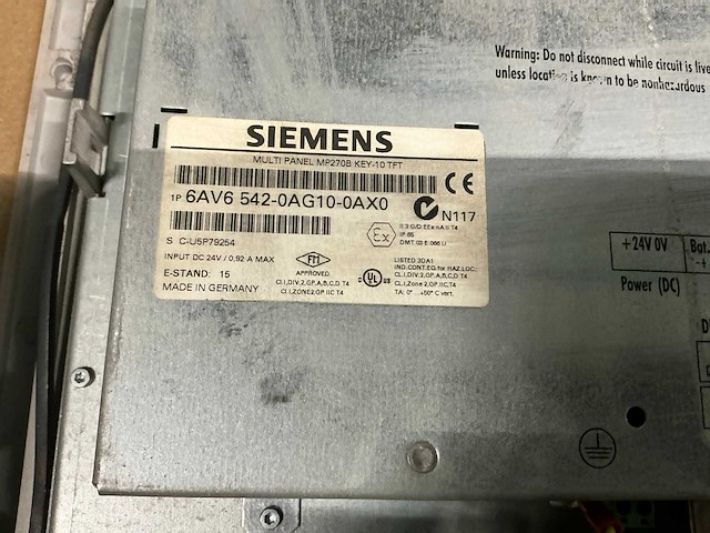 Siemens simatic mp270b key-10’’ tft bedieningspaneel - afbeelding 4 van  4