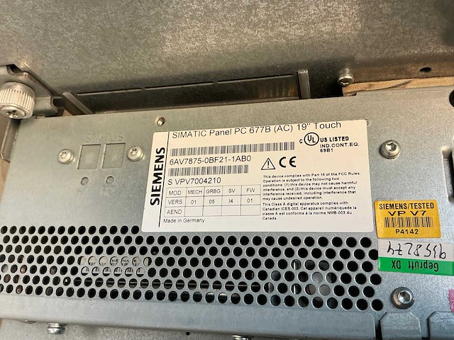 Siemens simatic pc 677b / 6av7875-0bf21-1ab0 touch panel - afbeelding 6 van  11