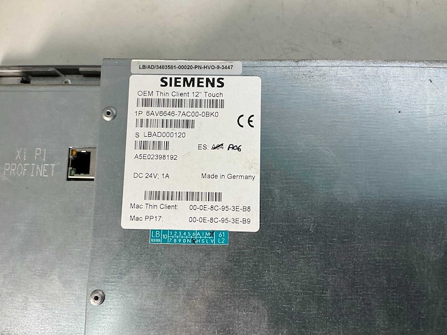 Siemens simatic thin client 12’’ touchpanel - afbeelding 5 van  5