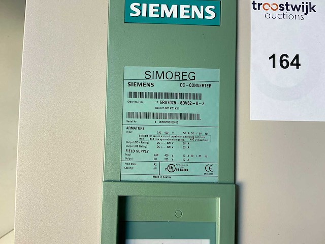 Siemens simoreg 6ra7025-6dv62-0-z frequentieregelaar - afbeelding 3 van  6