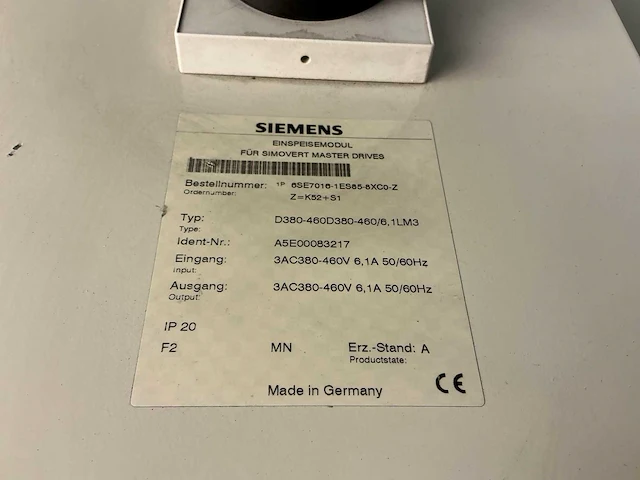 Siemens simovert master drives 6se7016-1es85-8xc0-z voedingsmodule - afbeelding 4 van  7