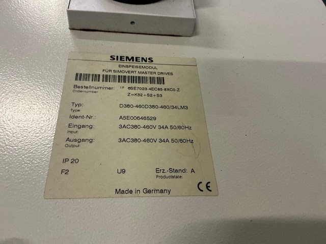 Siemens simovert masterdrives 6se7023-4ec85-8xc0-z voedingsmodule - afbeelding 6 van  6