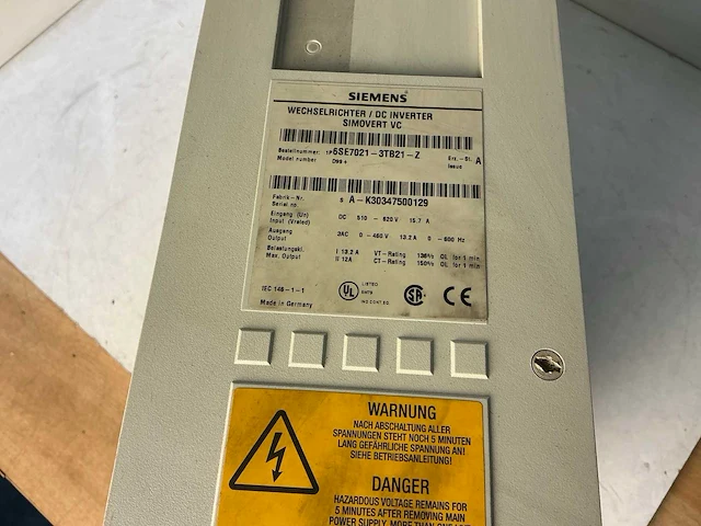Siemens simovert vc 6se7021-3tb21-z frequentie-omvormer - afbeelding 3 van  5