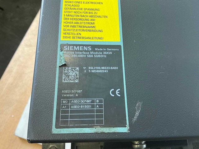 Siemens sinamics 6sl3100-0be23-6ab0 active interface module - afbeelding 4 van  4