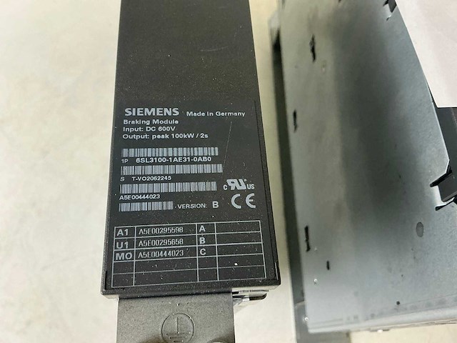 Siemens sinamics 6sl3100-1ae31-0ab0 braking module (2x) - afbeelding 4 van  5