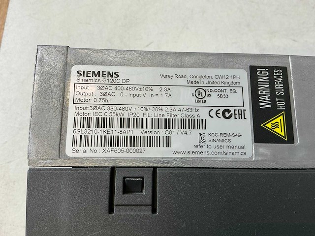 Siemens sinamics g120c dp frequentieregelaar (4x) - afbeelding 7 van  10