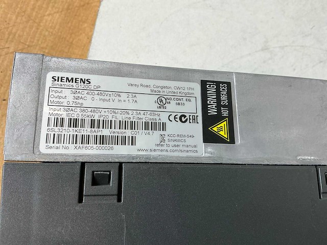 Siemens sinamics g120c dp frequentieregelaar (4x) - afbeelding 8 van  10