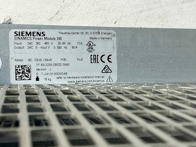 Siemens sinamics power module 240 6sl3224-0be32-2aa0 frequentieregelaar - afbeelding 6 van  7