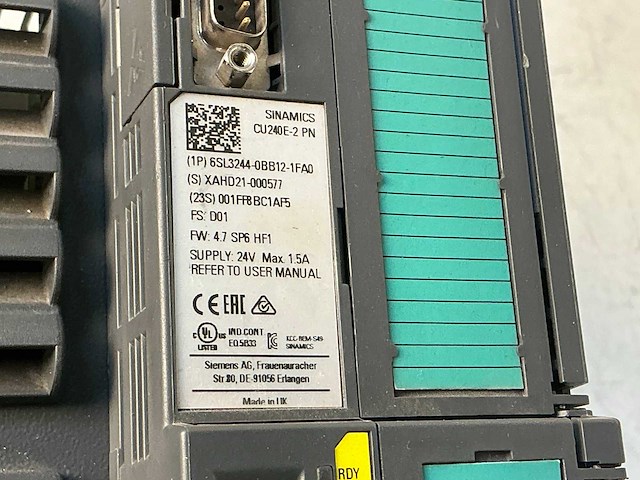 Siemens sinamics power module 240 6sl3224-0be32-2aa0 frequentieregelaar - afbeelding 7 van  7