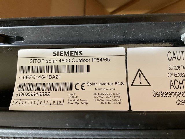 Siemens sitop solar 4600 omvormer - afbeelding 6 van  9