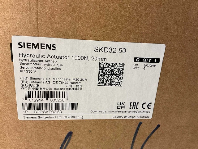Siemens skd32.50? electrohydraulic actuator (2x) - afbeelding 8 van  9