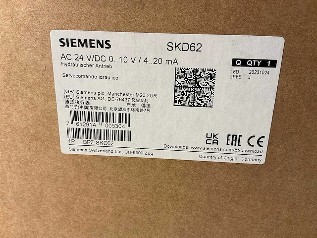 Siemens skd62 electrohydraulic actuator (2x) - afbeelding 3 van  8