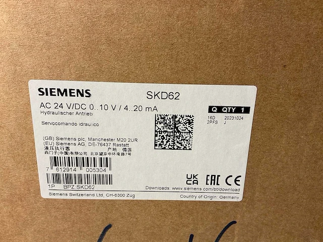 Siemens skd62 electrohydraulic actuator (2x) - afbeelding 4 van  8