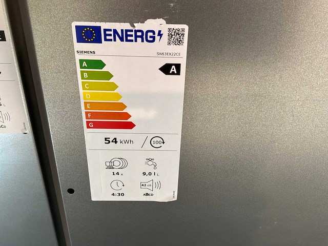 Siemens sn63ex22ce inbouw vaatwasser - afbeelding 4 van  5