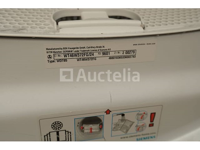 Siemens wdt65 droger - afbeelding 6 van  9
