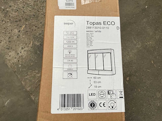 Sieper topas eco spiegelkast met verlichting - afbeelding 1 van  2