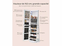 Sieradenkast met spiegel op poten, afsluitbaar, met 6 led's - afbeelding 3 van  9