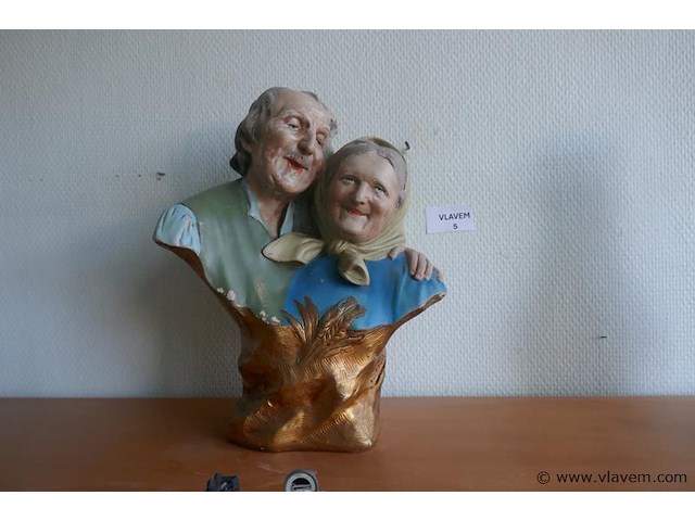 Sierbeeld in gips - afbeelding 1 van  2