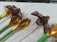 Sierbloemen, 2 uit glas - afbeelding 2 van  3