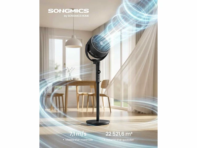 Silent pedestal fan 20 db, met afstandsbediening - afbeelding 2 van  6