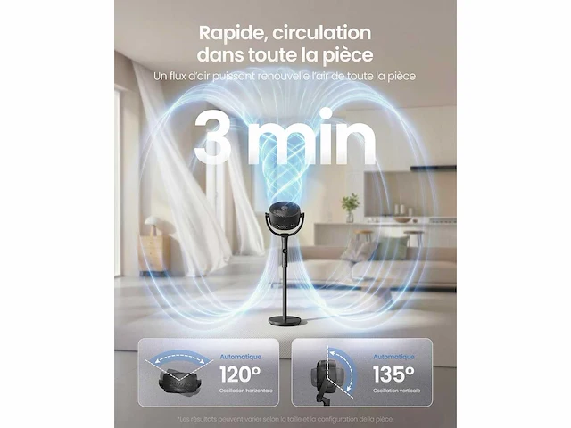 Silent pedestal fan 20 db, met afstandsbediening - afbeelding 3 van  6