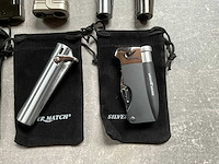 Silver match diverse luxe aanstekers gedeeltelijk met hoesje (8x) - afbeelding 4 van  5