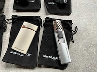 Silver match diverse luxe aanstekers met hoesje (6x) - afbeelding 4 van  5