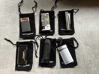 Silver match diverse luxe aanstekers met hoesje (6x) - afbeelding 1 van  5