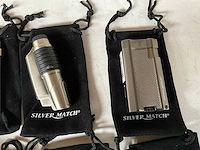 Silver match luxe aansteker met hoesje (8x) - afbeelding 3 van  5