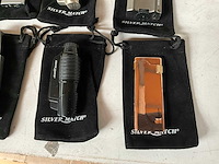 Silver match luxe aansteker met hoesje (8x) - afbeelding 4 van  5