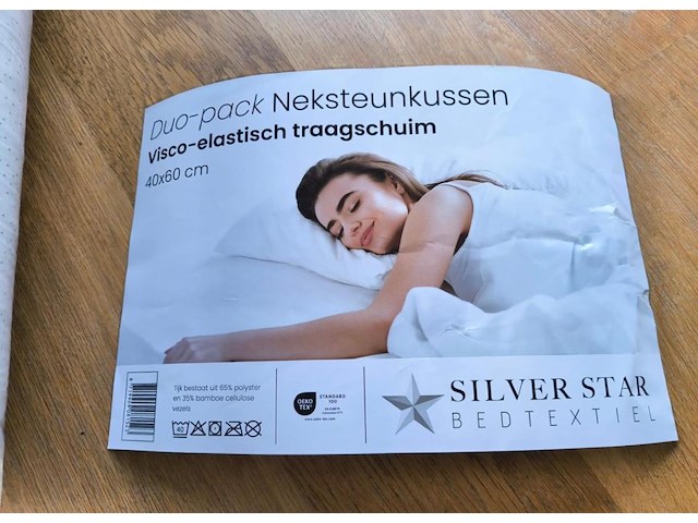 Silver star nekkussen bamboo maat : 40x60 - afbeelding 3 van  3