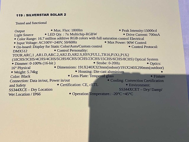 Silverstar solar 2 spotlight - afbeelding 4 van  4
