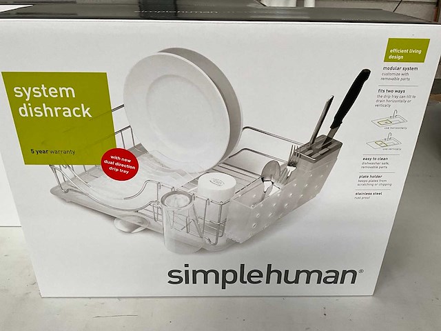 Simplehuman afwas rek roestvrij staal (3x) - afbeelding 2 van  6