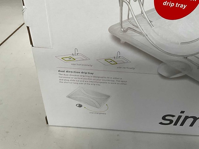 Simplehuman afwas rek roestvrij staal (3x) - afbeelding 5 van  6