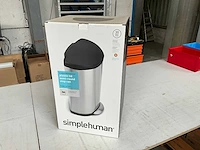 Simplehuman half ronde afvalbak 30 liter