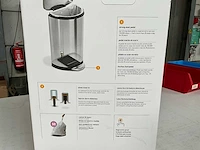 Simplehuman half ronde afvalbak roestvrij staal 40 liter - afbeelding 6 van  7