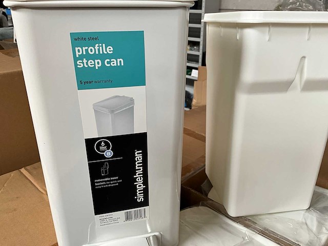 Simplehuman profile step pedaalemmer 6 liter (6x) - afbeelding 4 van  9