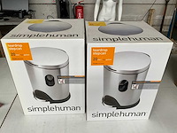 Simplehuman prullenbak met voetpedaal 20 liter (2x) - afbeelding 1 van  6