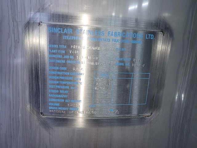 Sinclair - v401 - premix-vat - 2004 - afbeelding 2 van  7