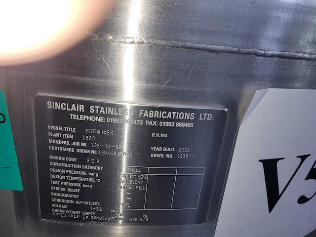 Sinclair - v500 - mengvat - 2004 - afbeelding 4 van  6