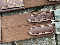 Singel leder met buiklap paarden (3x) - afbeelding 3 van  7