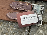 Singel leder met buiklap paarden (3x) - afbeelding 6 van  7