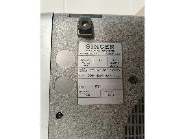 Singer caramate 4000 vintage diaprojector & cassettespeler met koffer - afbeelding 4 van  13